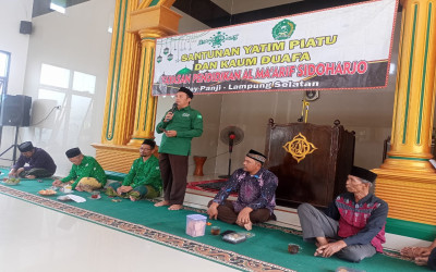 PCNU Kota Depok Bersama YP Al-Maarif Sidoharjo Way Panji Gelar Kegiatan Santunan Anak Yatim